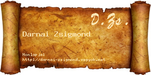Darnai Zsigmond névjegykártya