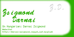 zsigmond darnai business card